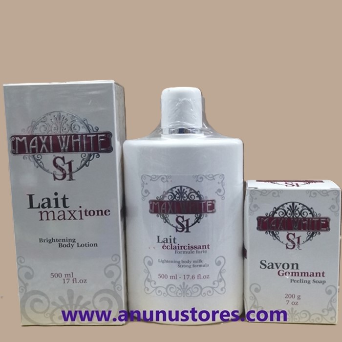 Maxi White S1 Lightening Body Skincare Products